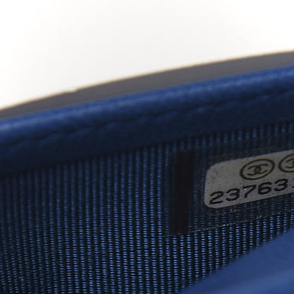 Chanel Lambskin Quilted Card Holder Wallet Blue 6 of 7