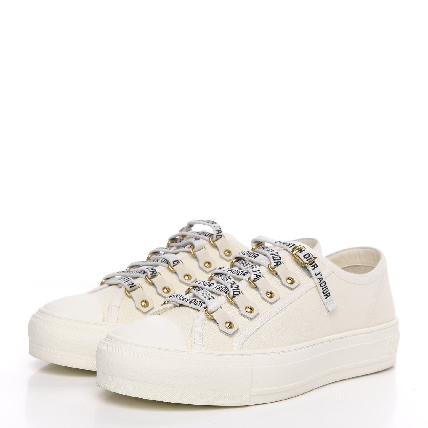 Canvas Walk'n Dior Low Top Sneakers 36 White
