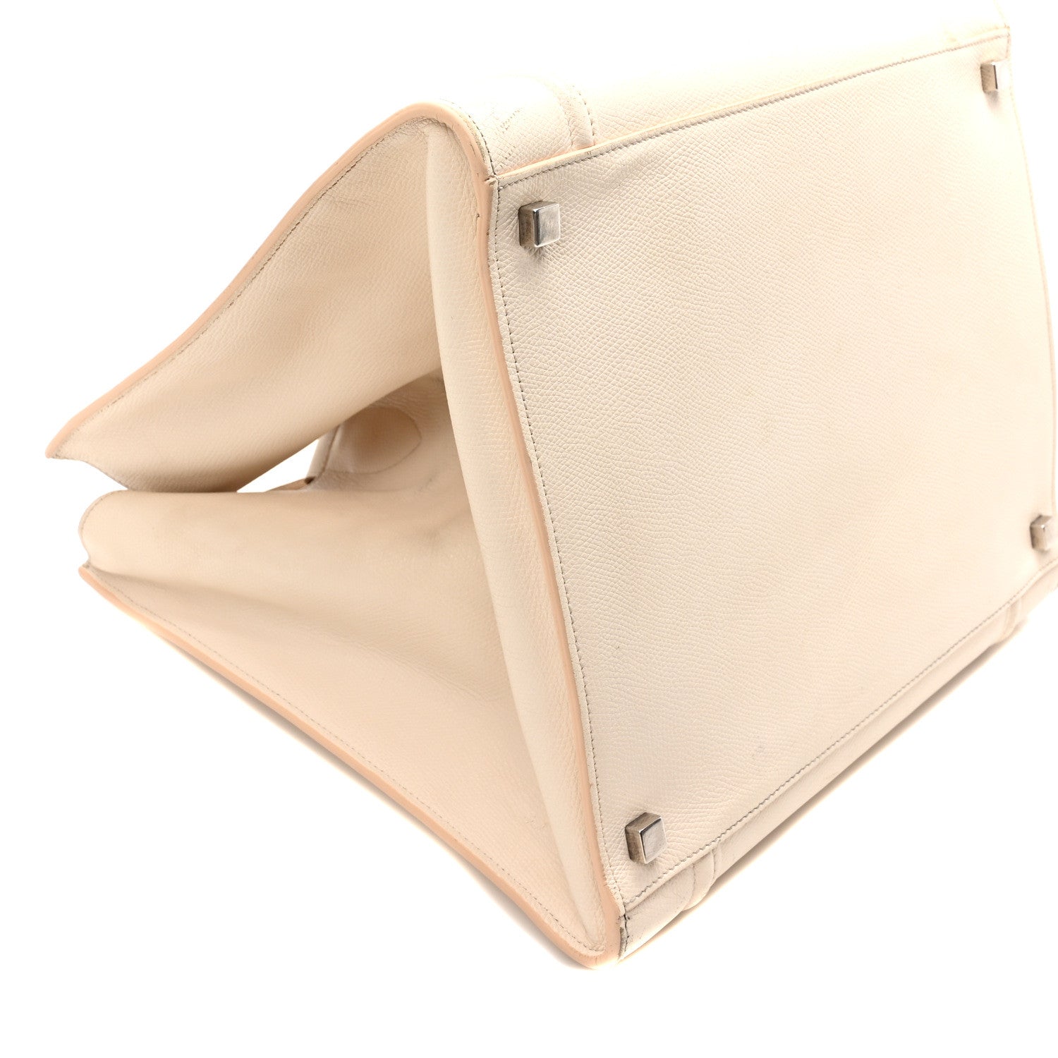 Celine Grained Calfskin Medium Phantom Luggage Cream 6 of 7