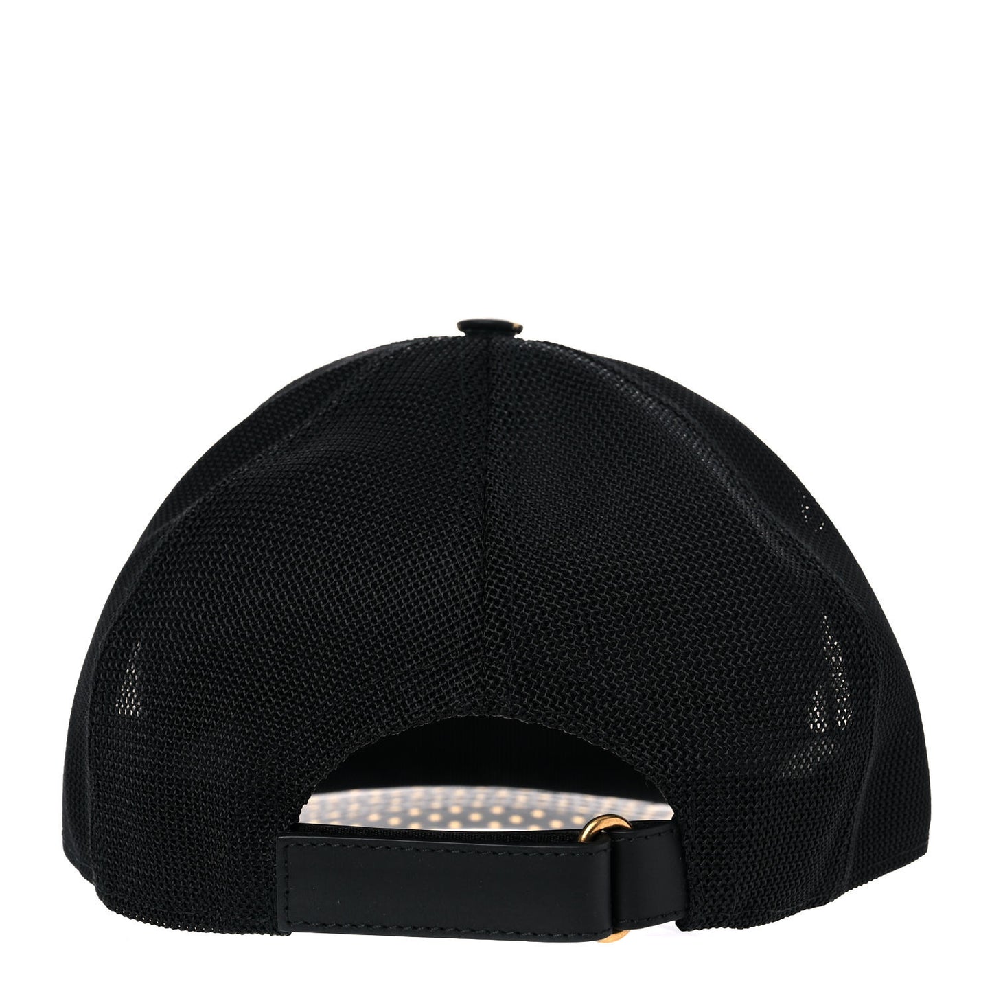 X SEGA Calfskin GUCCY Stars Baseball Hat L Black Gold