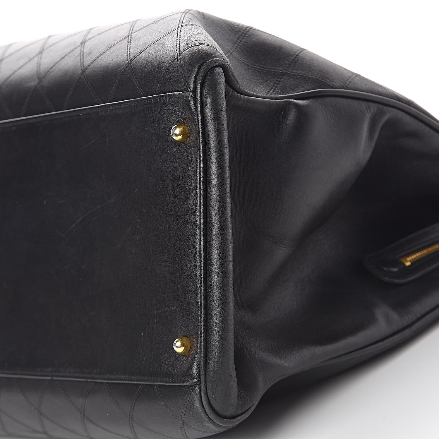 Chanel Calfskin Stitched XL Weekender Black 13 of 13
