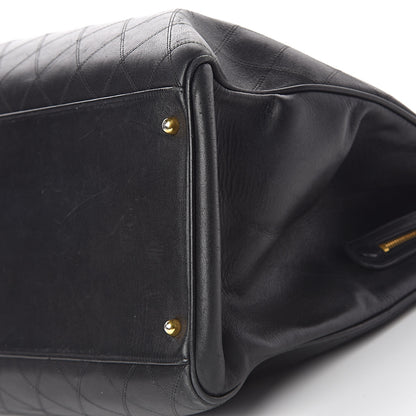 Chanel Calfskin Stitched XL Weekender Black 13 of 13