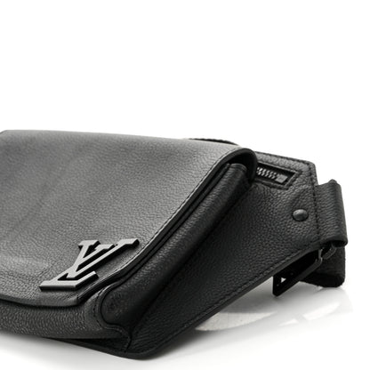 Louis Vuitton Grained Calfskin Aerogram Slingbag Black 9 of 10
