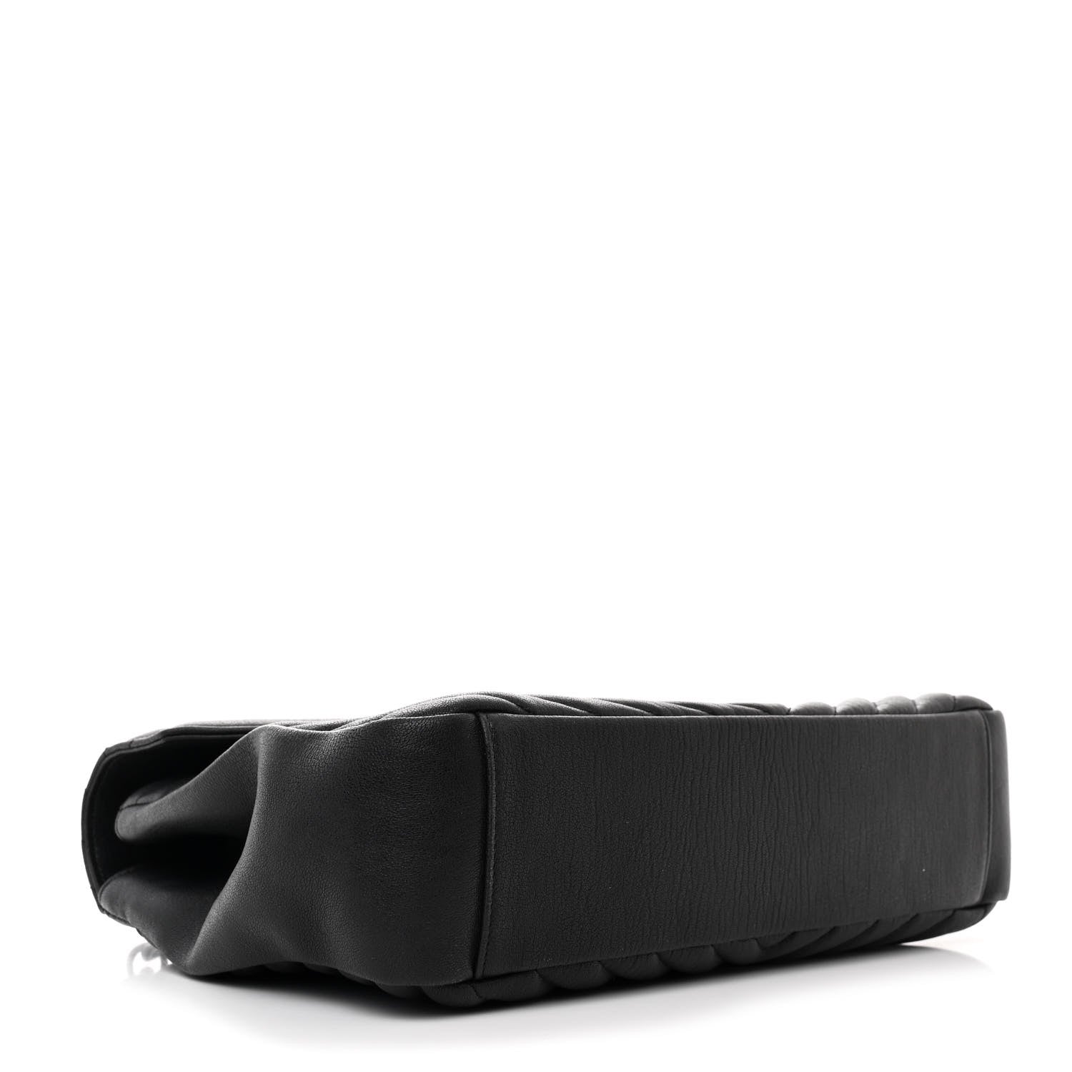 Saint Laurent Sheepskin Matelasse Chevron Monogram Large College Satchel Black 4 of 11