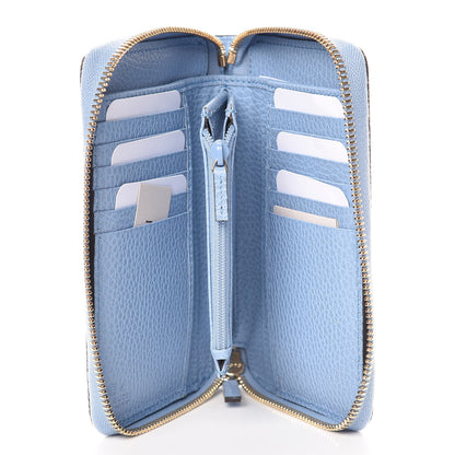 Gucci Dollar Calfskin Medium GG Zip Around Wallet Mineral Blue 5 of 8