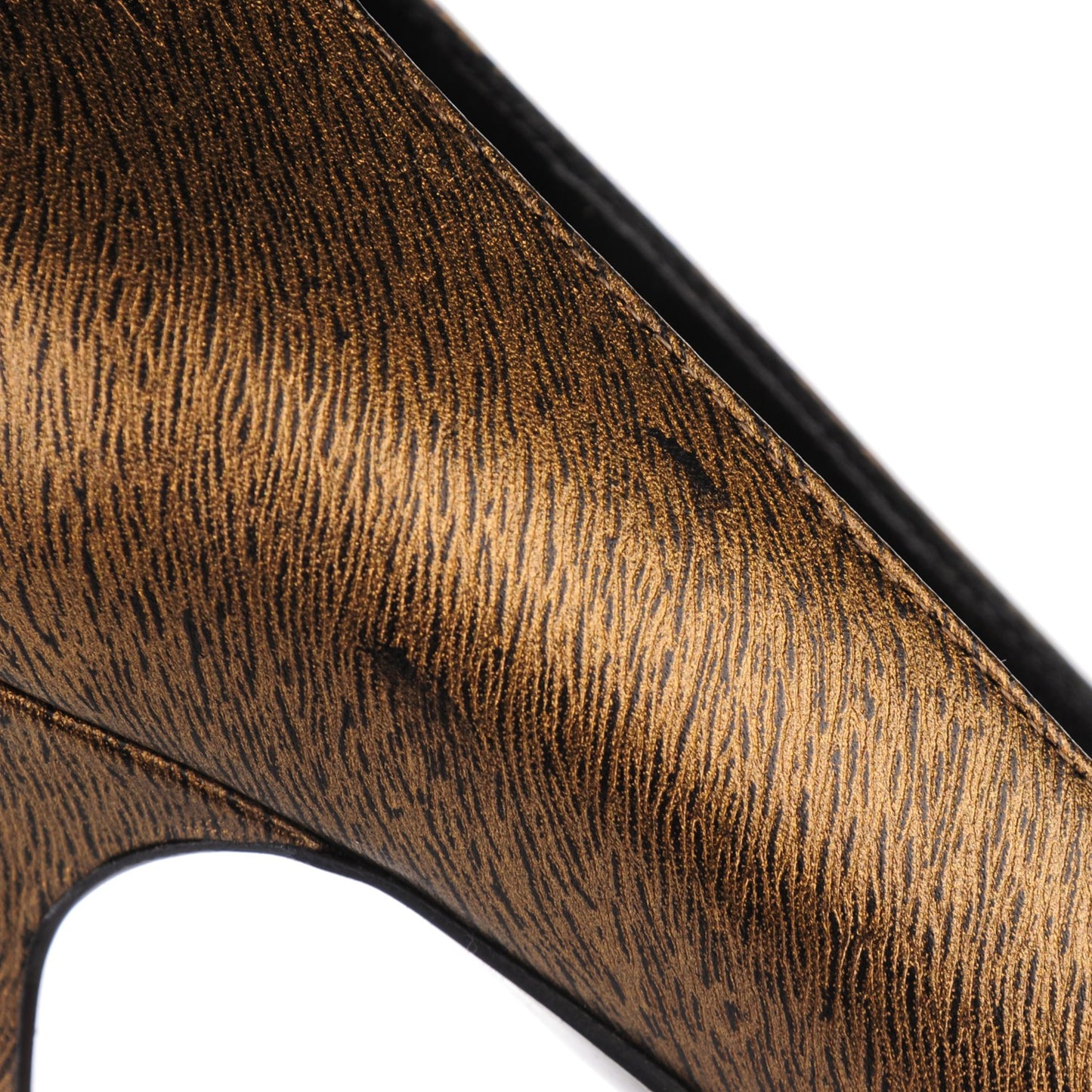 Calfskin Horse Print Tribtoo 80 Pumps 36 Black Gold