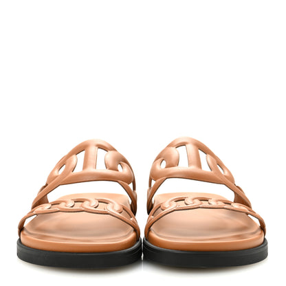 Hermes Nappa Extra Sandals 38 Naturel 3 of 10