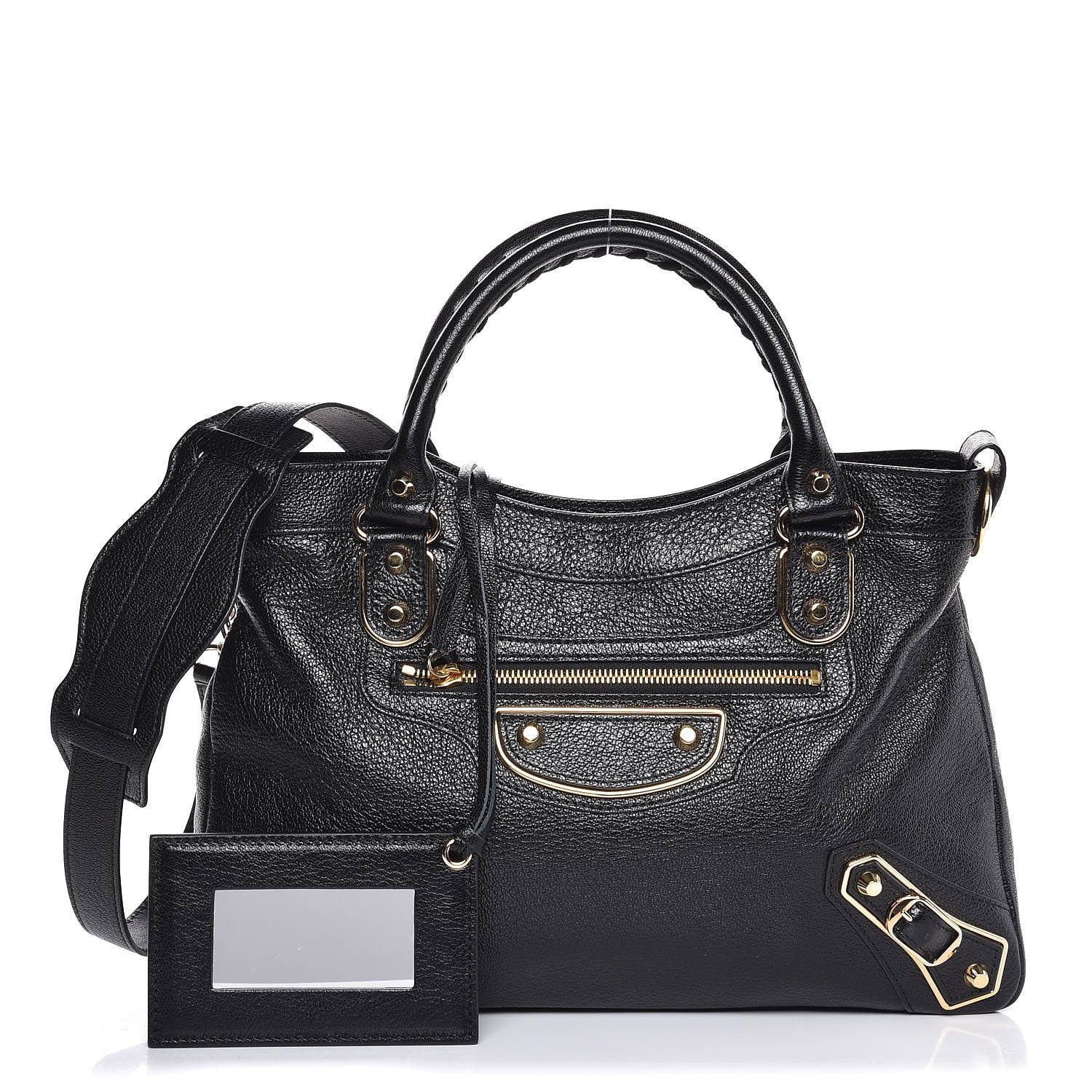 Balenciaga Chevre Gold Metallic Edge Hardware Town Black 1 of 8
