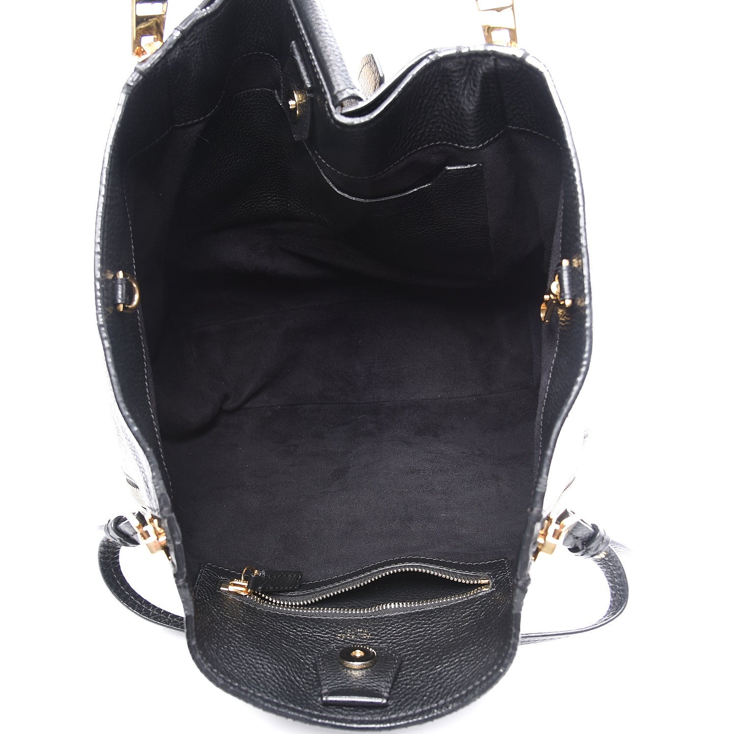 Grained Calfskin Sedgwick Medium Zipper Tote Black