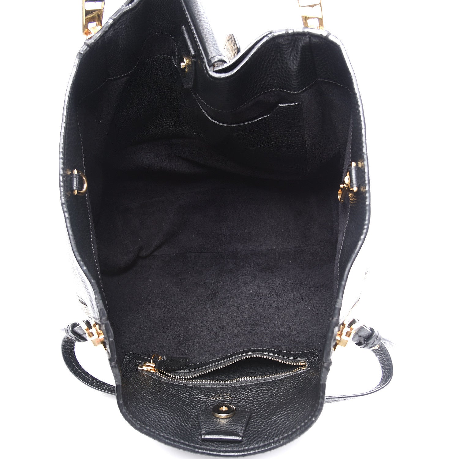Tom Ford Grained Calfskin Sedgwick Medium Zipper Tote Black 4 of 11