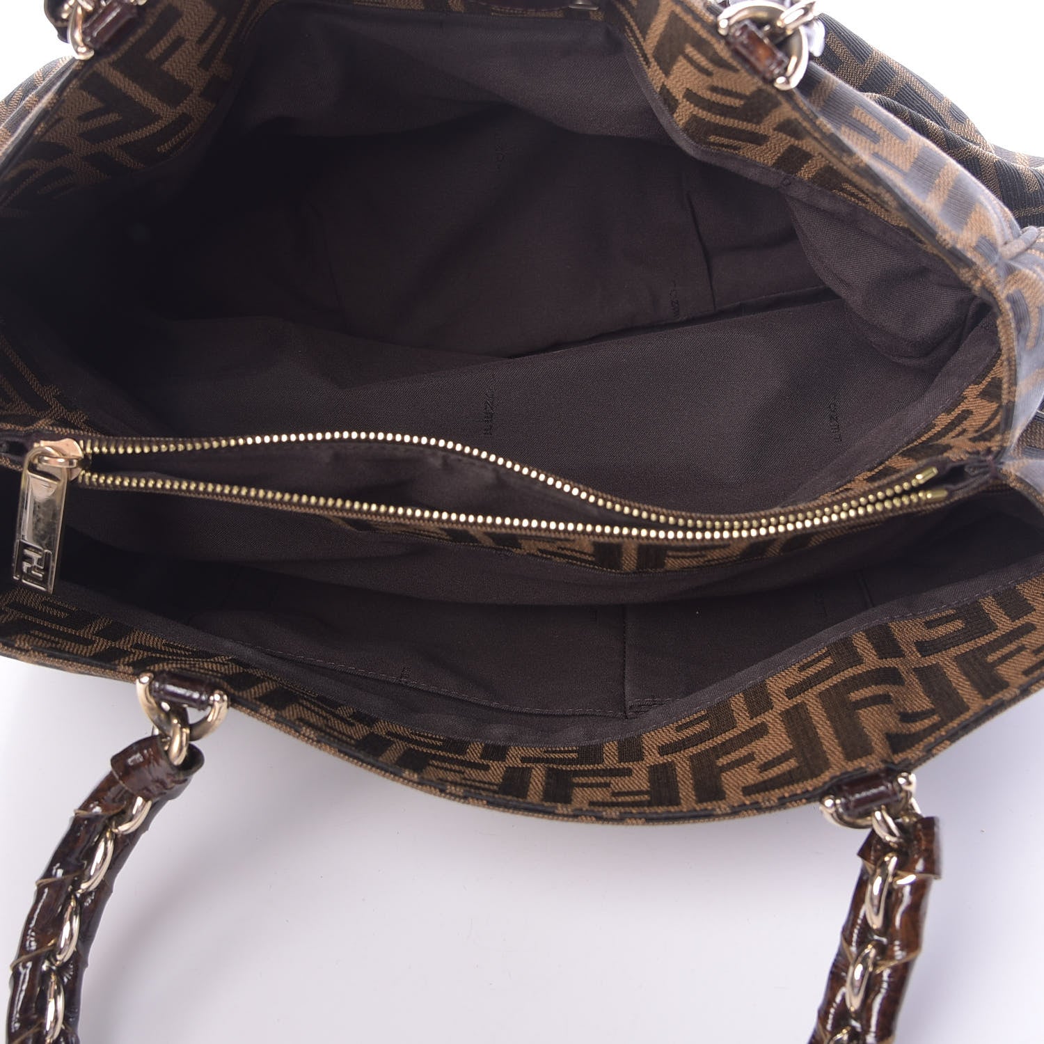 Fendi Zucca Mia Tote Tobacco 5 of 10