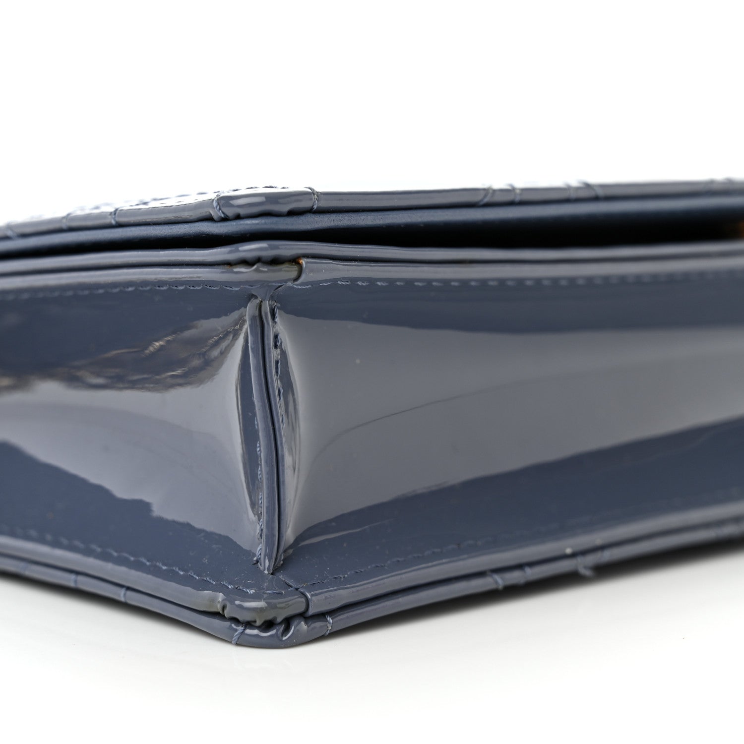 Christian Dior Patent Cannage Lady Dior Convertible Clutch Cloud Blue 9 of 12