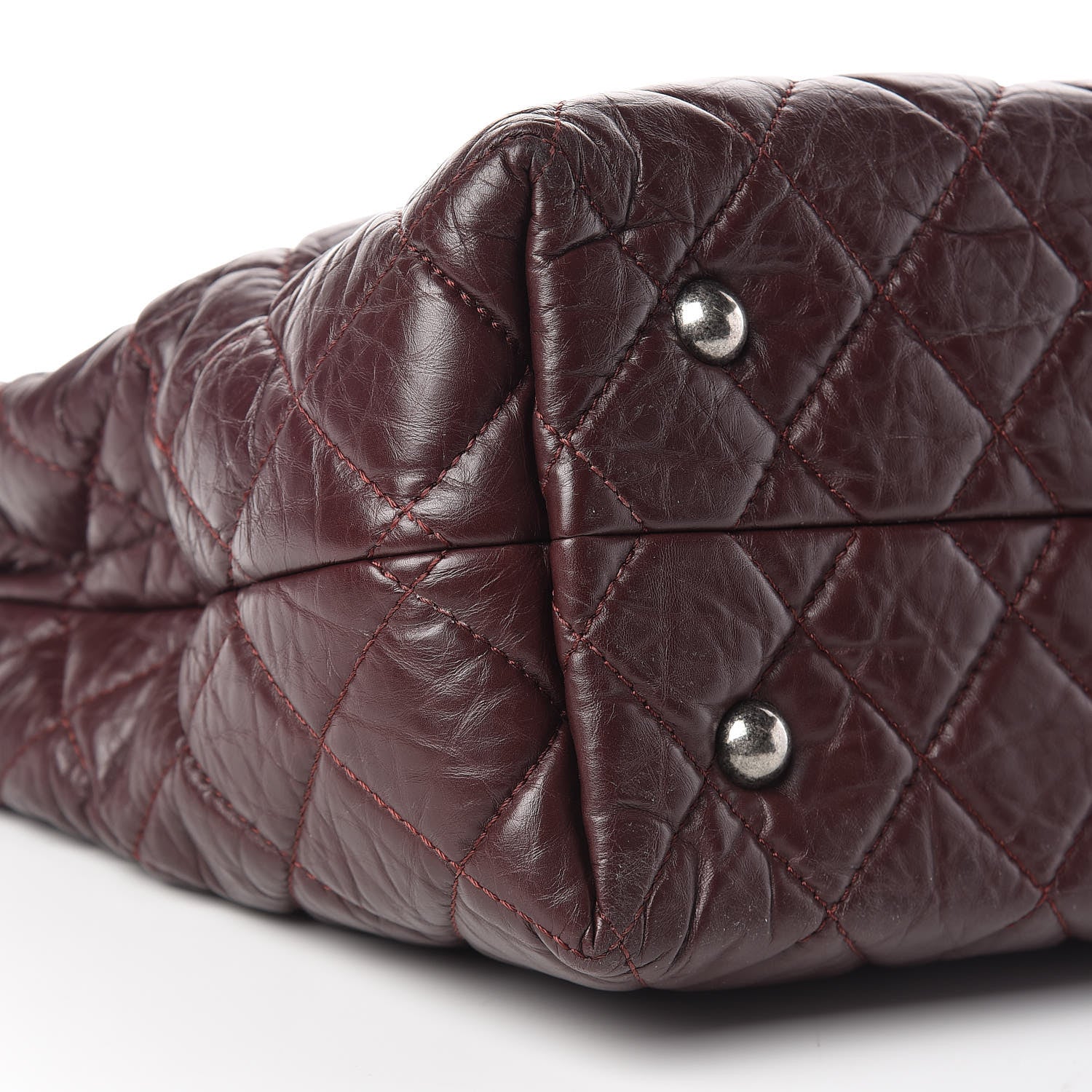 Chanel Aged Calfskin Reissue 2.55 Tote Burgundy 9 of 10