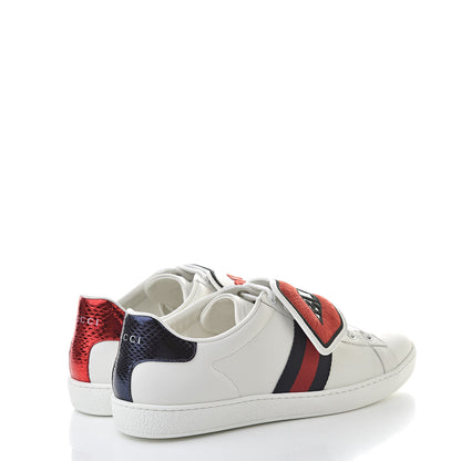 Gucci Calfskin Ayers Blind For Love Embroidered Womens Ace Sneakers 39.5 White 4 of 9