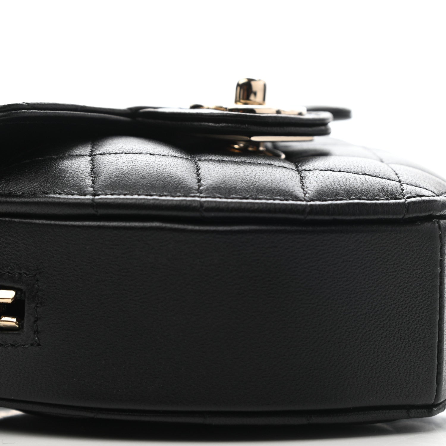 Chanel Lambskin Quilted CC In Love Heart Clutch With Chain Black 9 of 11