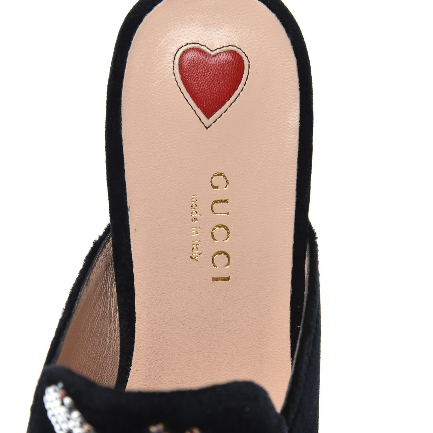 Gucci Velvet Star Embroidered Womens Princetown Slippers 36 Black 7 of 10