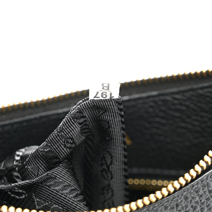 Prada Vitello Phenix Small Zippered Messenger Hobo Black 7 of 10