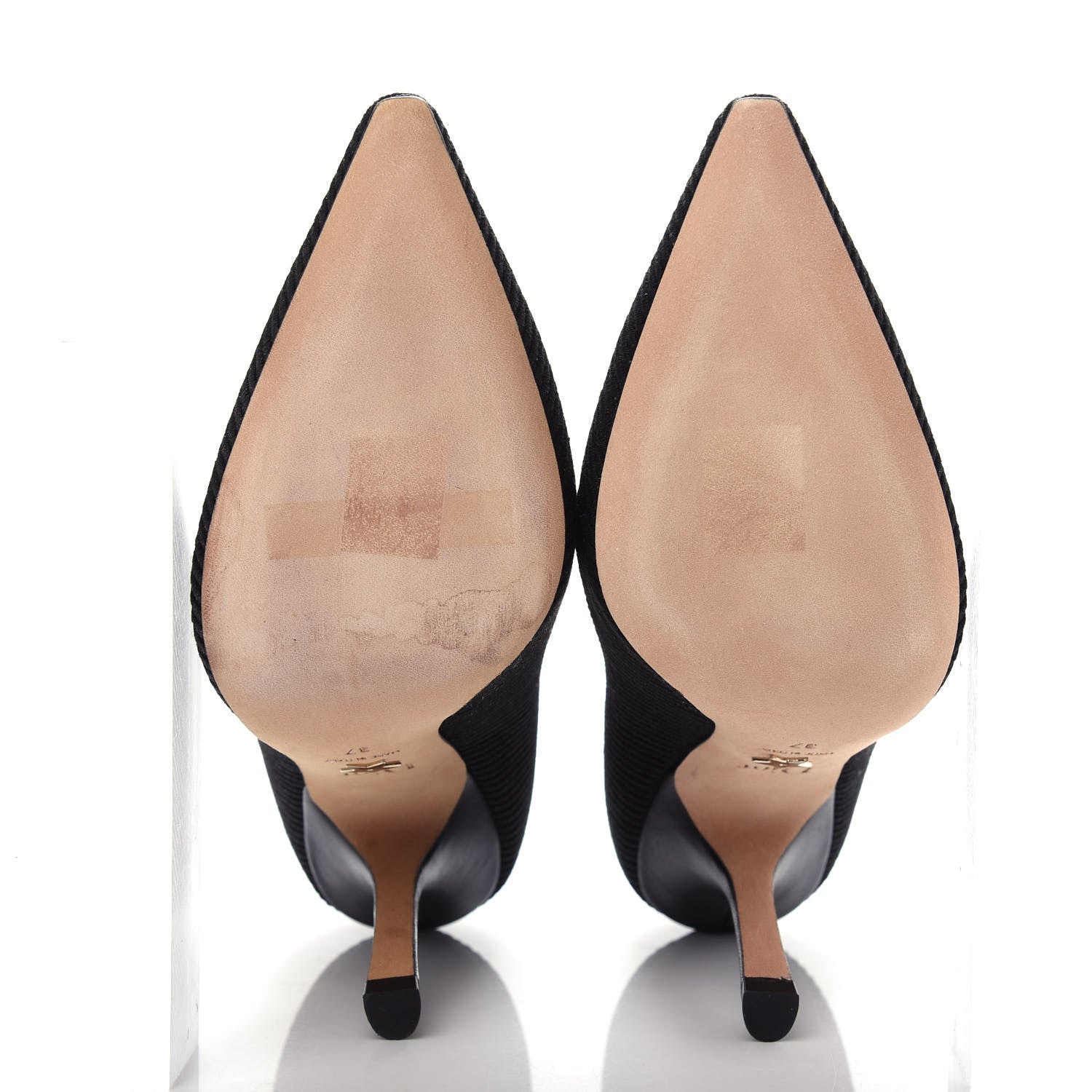 Christian Dior Technical Canvas Ribbon Embroidered J'Adior 100mm Pumps 37 Black 6 of 13