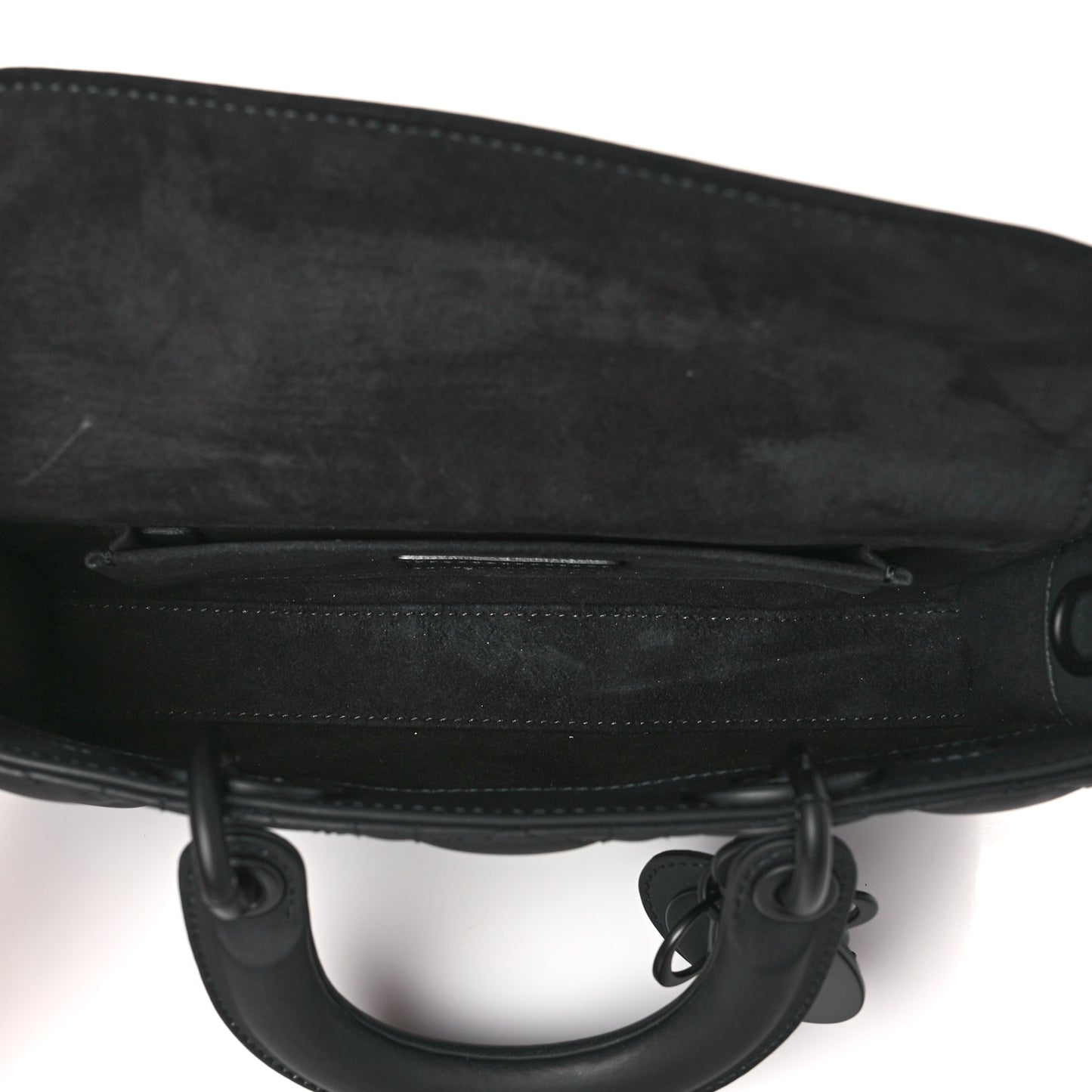 Ultra Matte Calfskin Cannage Small Lady D-Joy Black