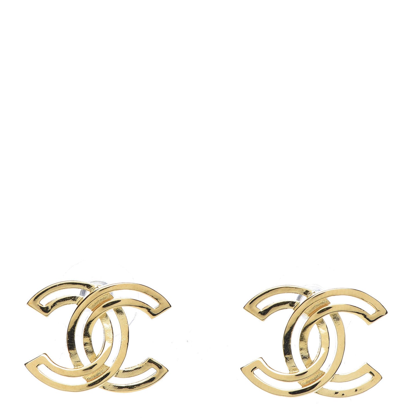 Metal Obazine CC Earrings Gold
