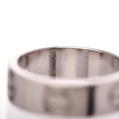 Cartier 18K White Gold 5.5mm LOVE Ring 49 4.75 3 of 4