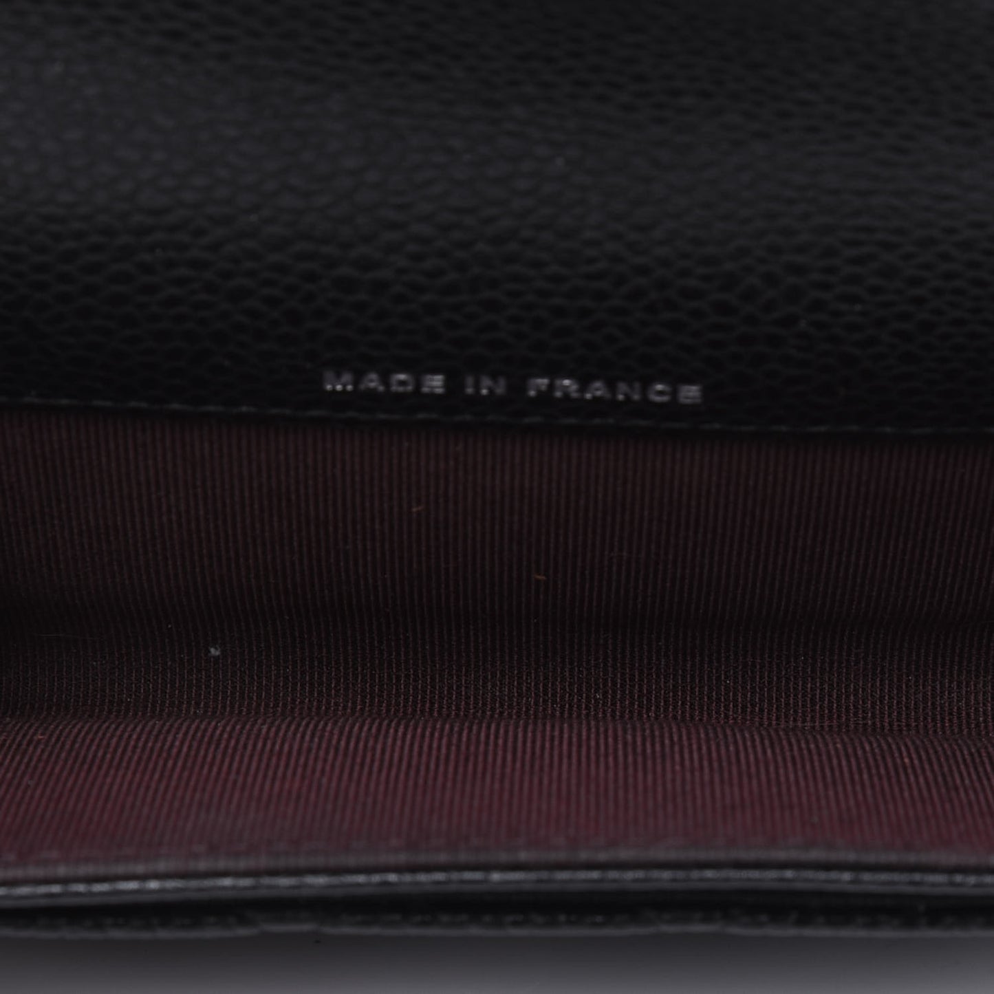Caviar Quilted Flap Card Holder Wallet Black