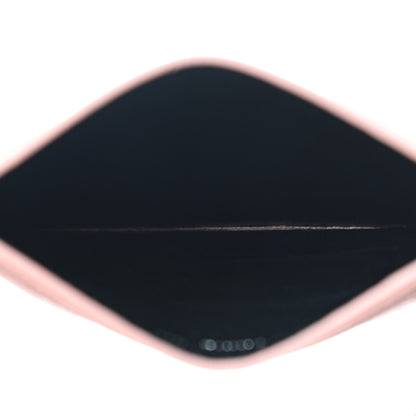 Saint Laurent Grain De Poudre Matelasse Chevron Monogram Credit Card Case Pale Pink 5 of 7