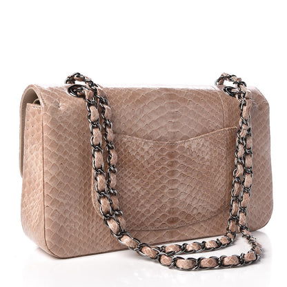 Chanel Python Medium Double Flap Pink 3 of 8