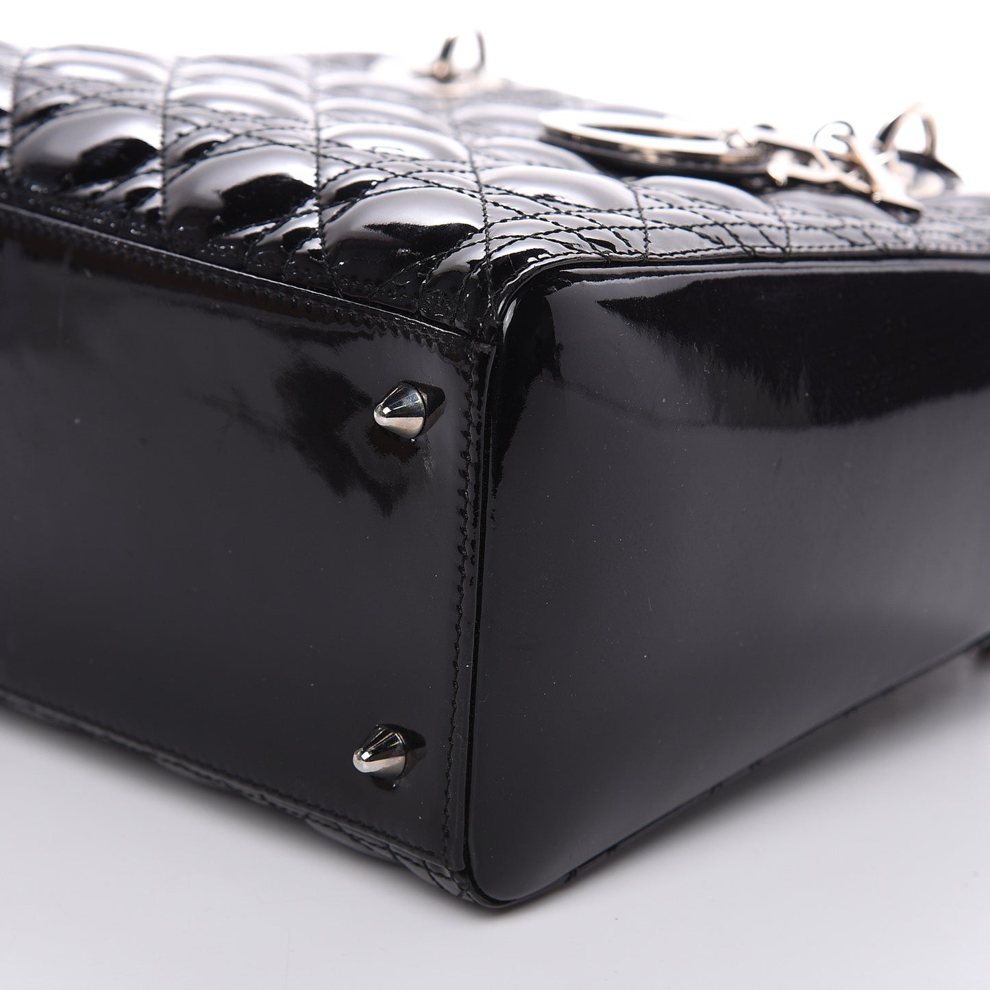 Patent Cannage Medium Lady Dior Black