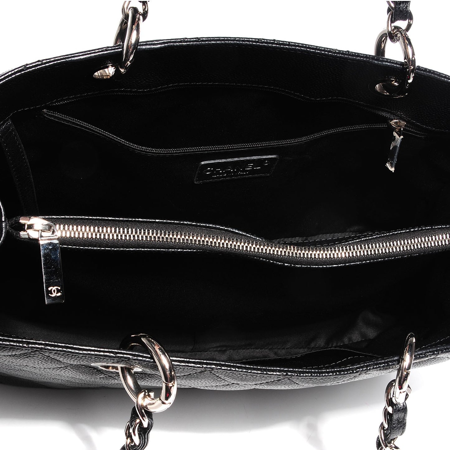 Caviar Quilted Grand Shopping Tote GST Black
