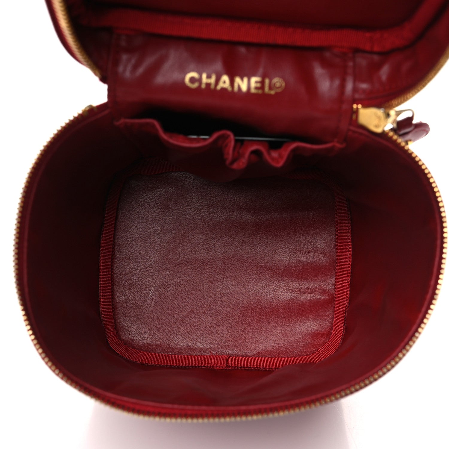 Chanel Caviar Vanity Cosmetic Case Red 5 of 13