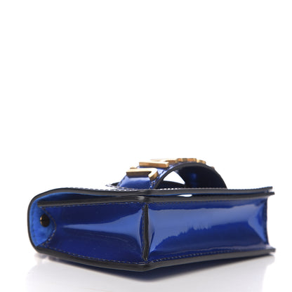 Christian Dior Metallic Calfskin J'Adior Mini Chain Flap Bag Blue 3 of 8