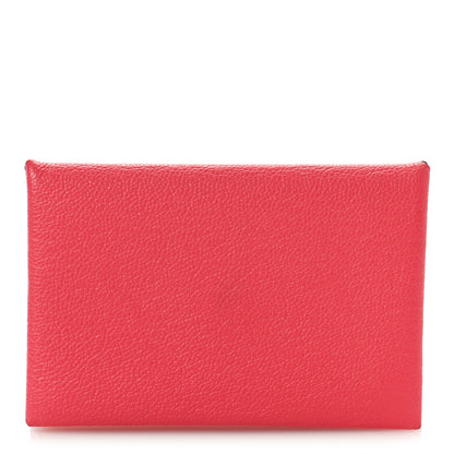 Hermes Chevre Mysore Calvi Card Case Rose Lipstick 1 of 8