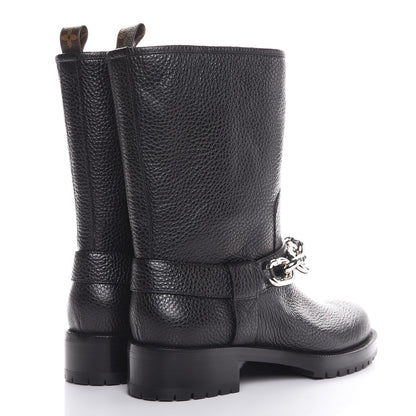 Louis Vuitton Calfskin Outlaw Flat Half Boots 41 Black 4 of 8