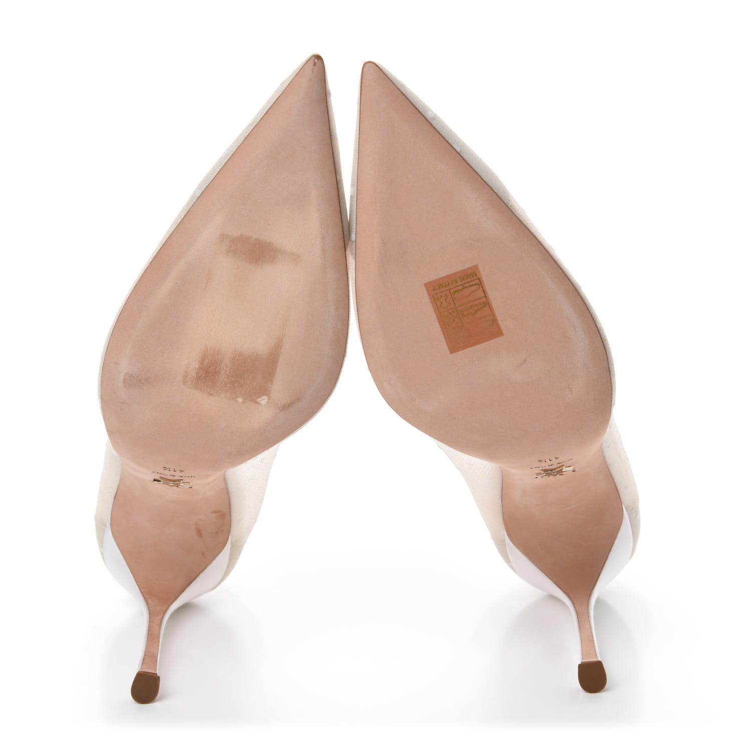 Christian Dior Mesh Plumetis Tulle D-Moi Pumps 41.5 White 6 of 10