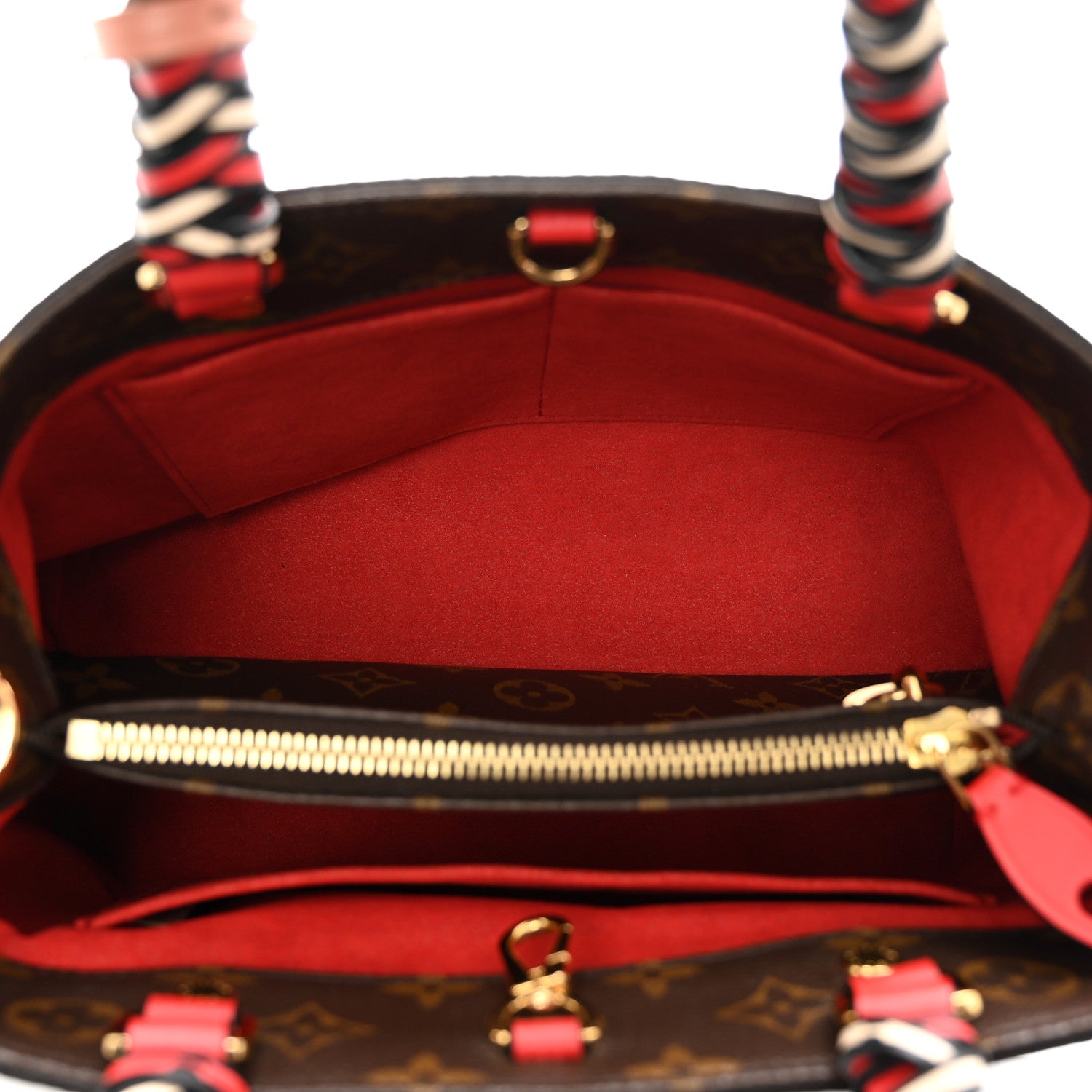 Louis Vuitton LOUIS VUITTON Monogram Braided Montaigne BB Coquelicot Creme Safran Peach 5 of 9