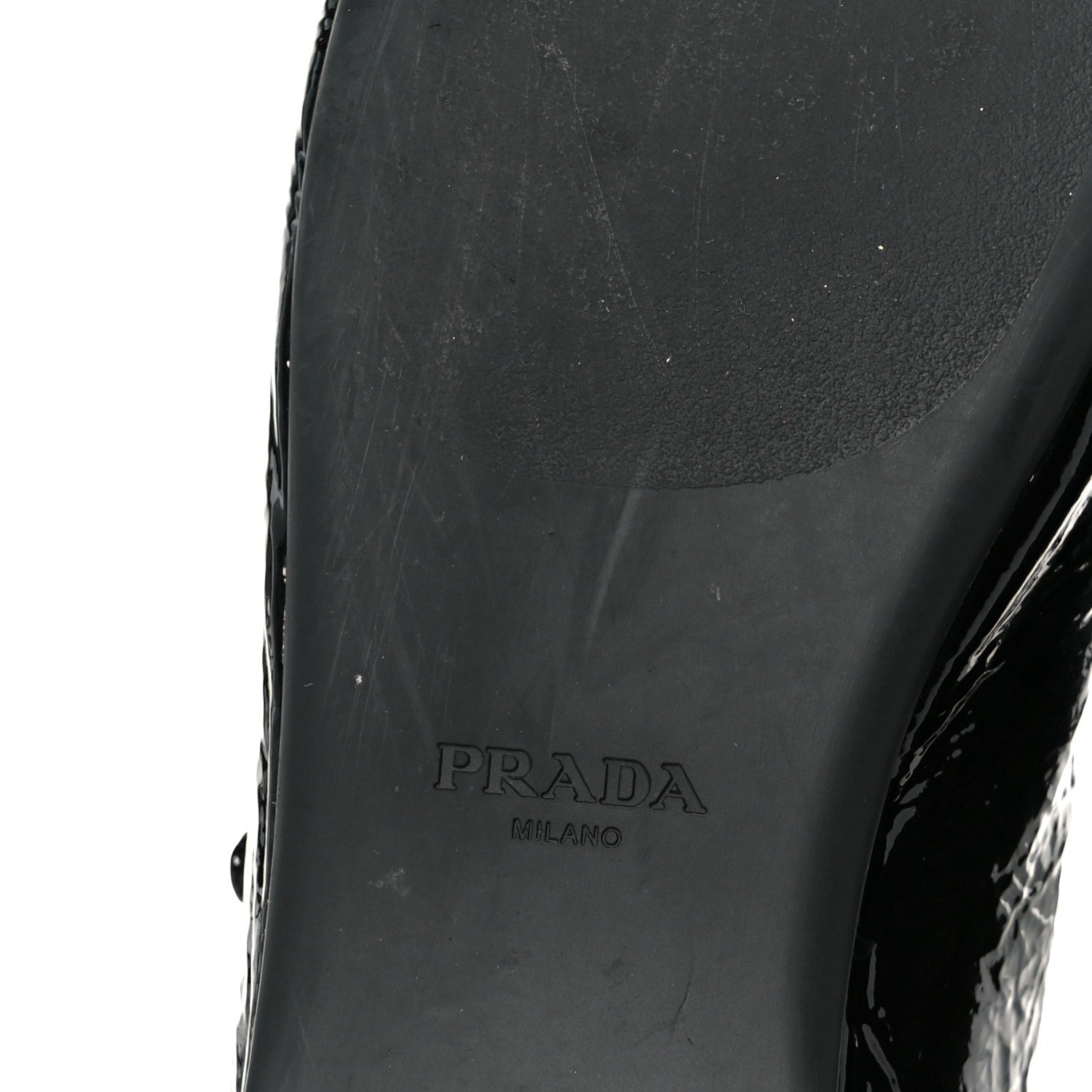Prada Patent Calfskin Triangle Ballerina Flats 40 Black 8 of 10