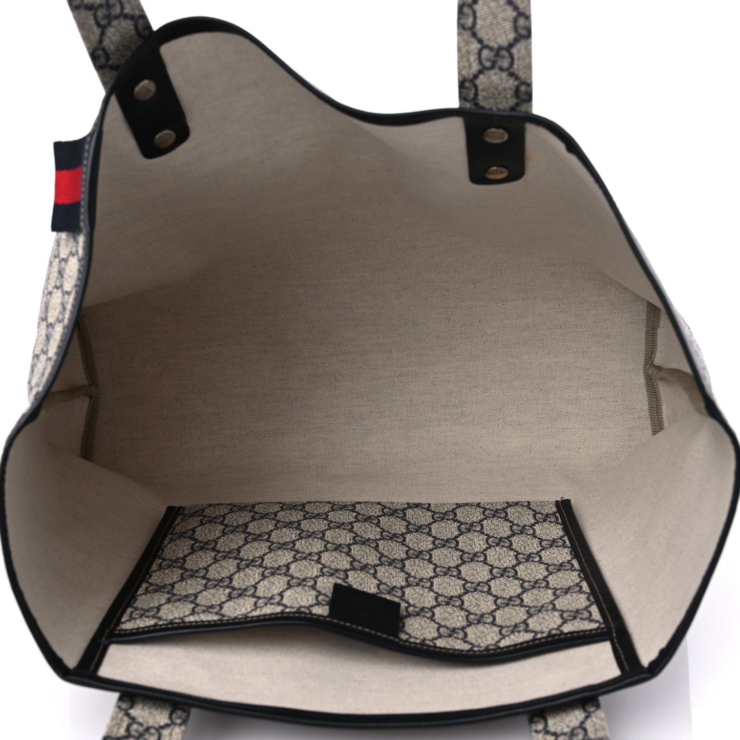 GG Plus Monogram Medium Signature Web Loop Tote Navy