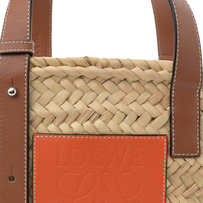 Loewe Raffia Small Basket Tote Bag Natural Orange 7 of 10