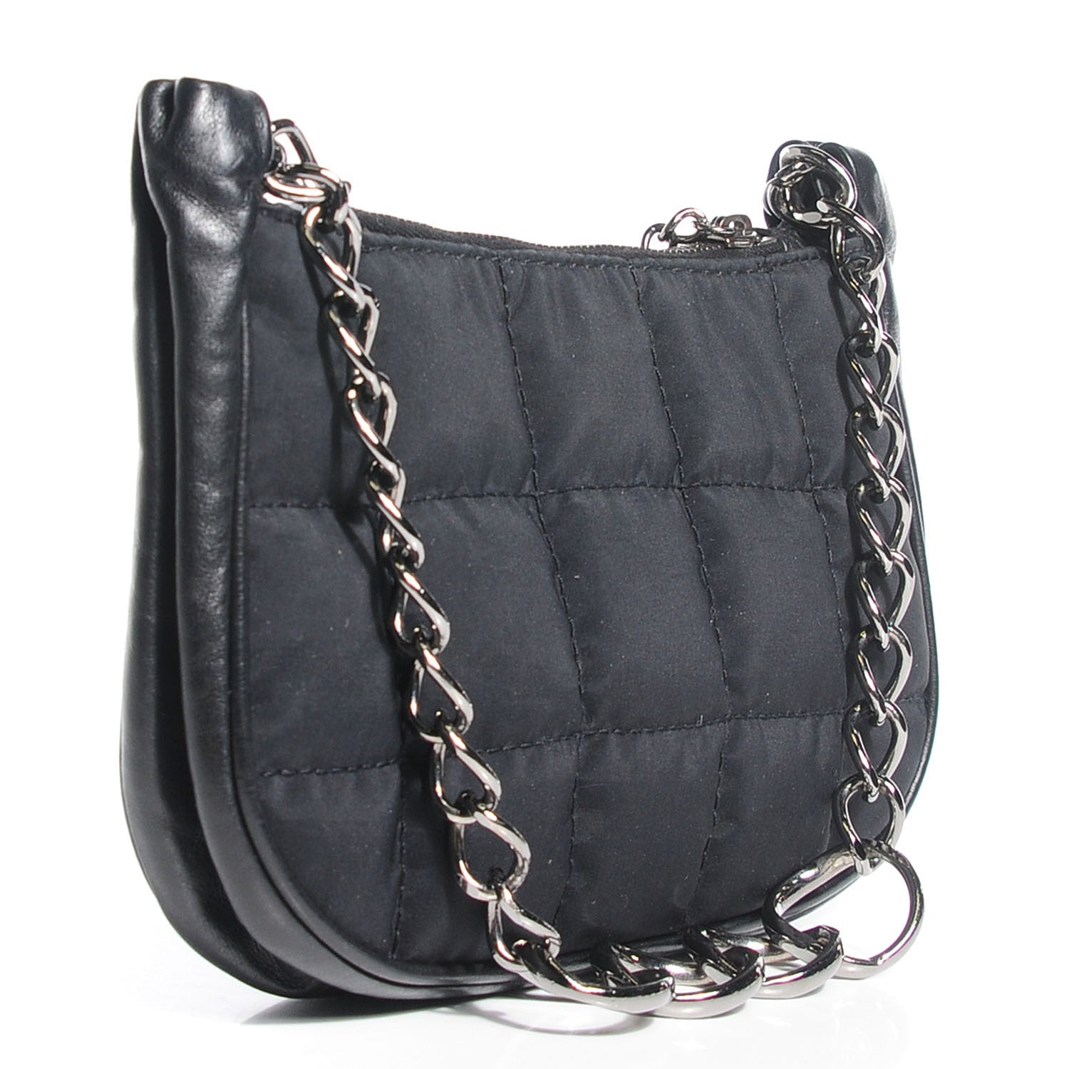 Chanel Nylon Quilted Pochette Black 3 of 7