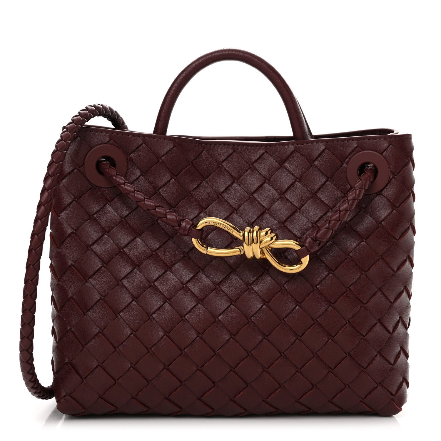 Bottega Veneta Nappa Intrecciato Small Andiamo Shoulder Bag Barolo 1 of 9