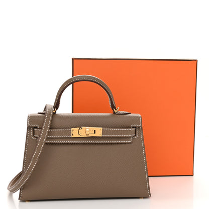 Hermes Epsom Mini Kelly Sellier 20 Etoupe 11 of 11