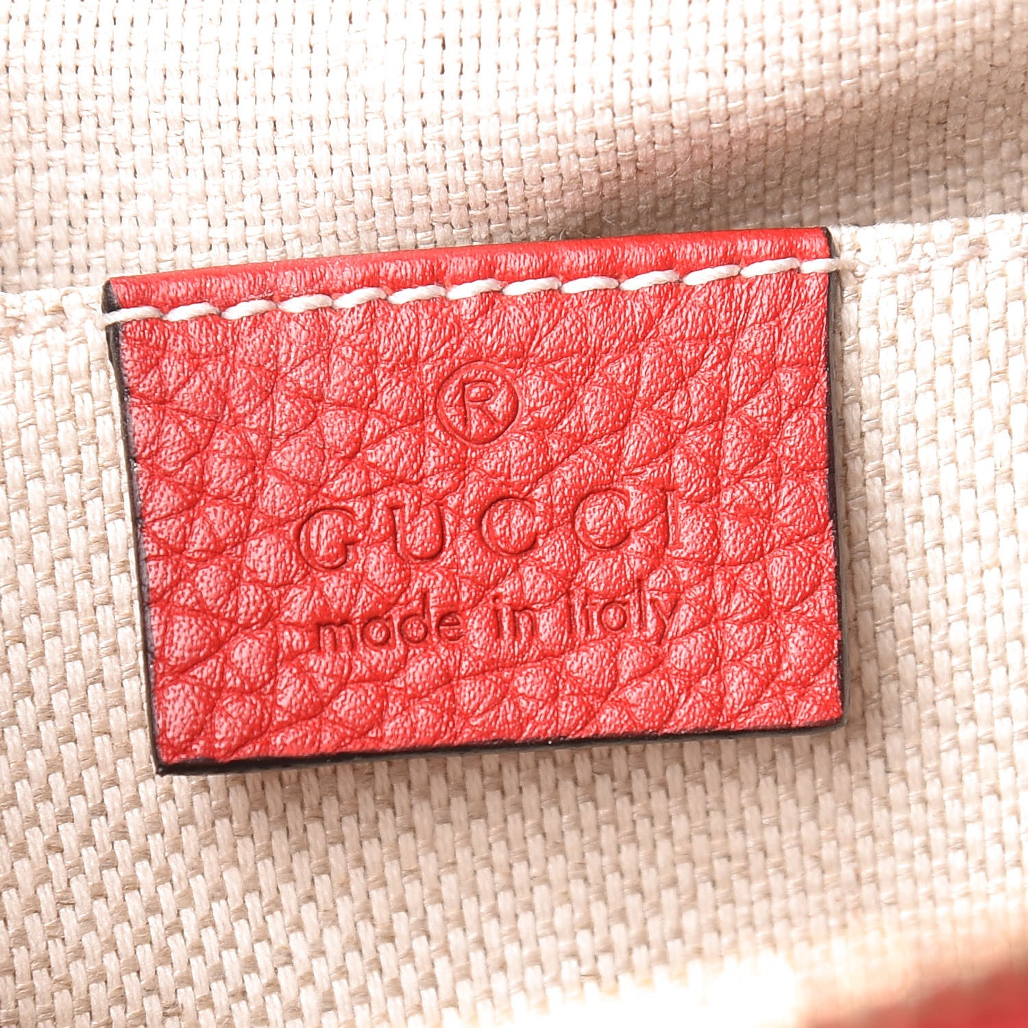 Gucci Pebbled Calfskin Small Soho Disco Bag Vibrant Red 8 of 11