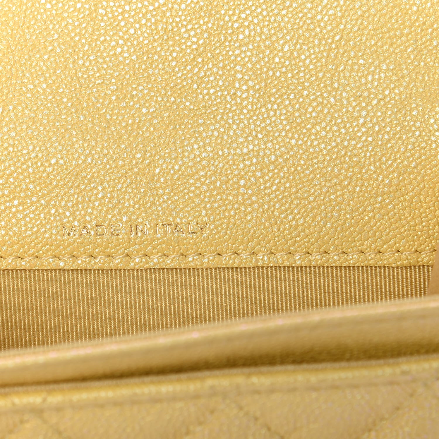 Chanel Iridescent Caviar Quilted Flap Card Holder Yellow 7 of 9