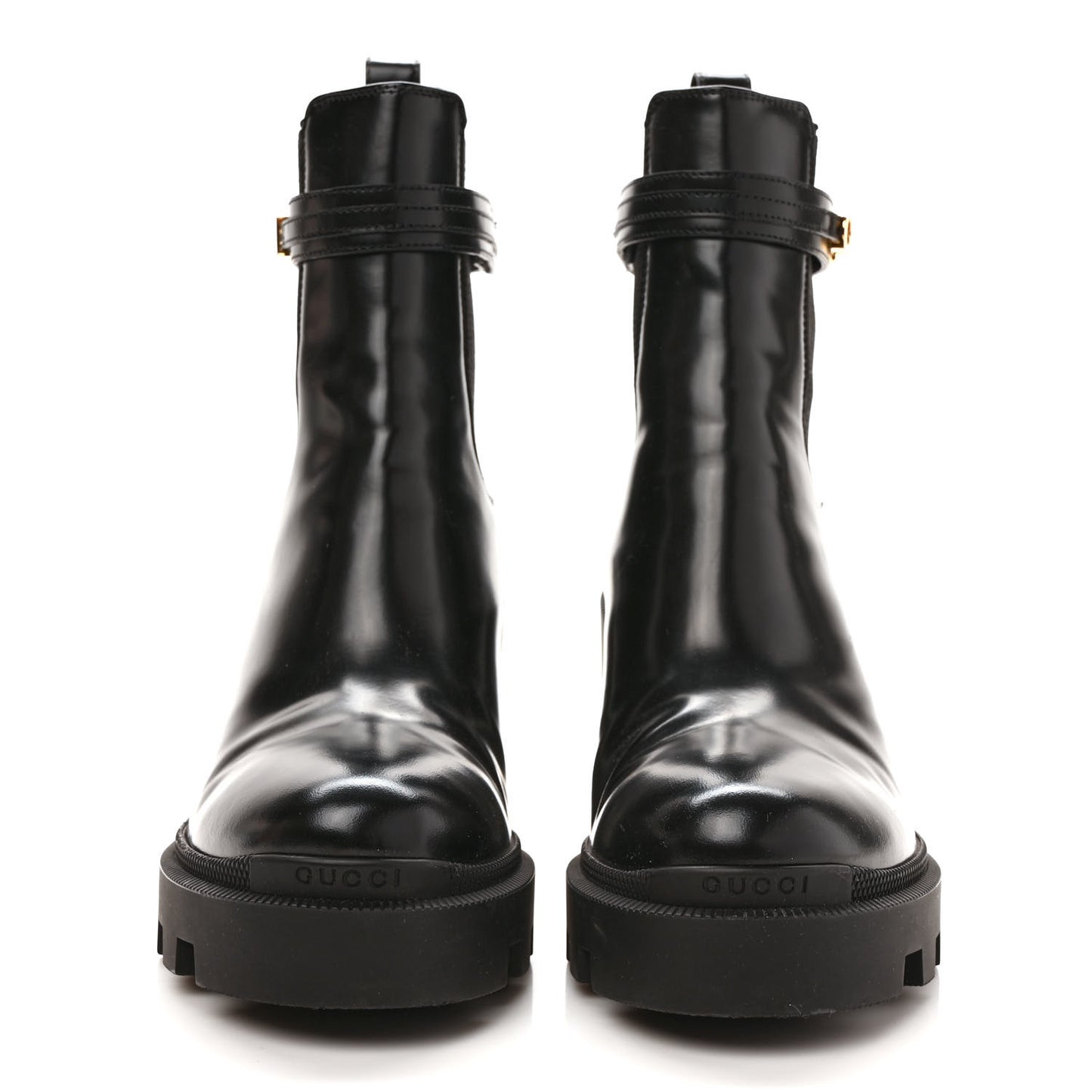 Magnum Calfskin Logo Ankle Boots 40 Black