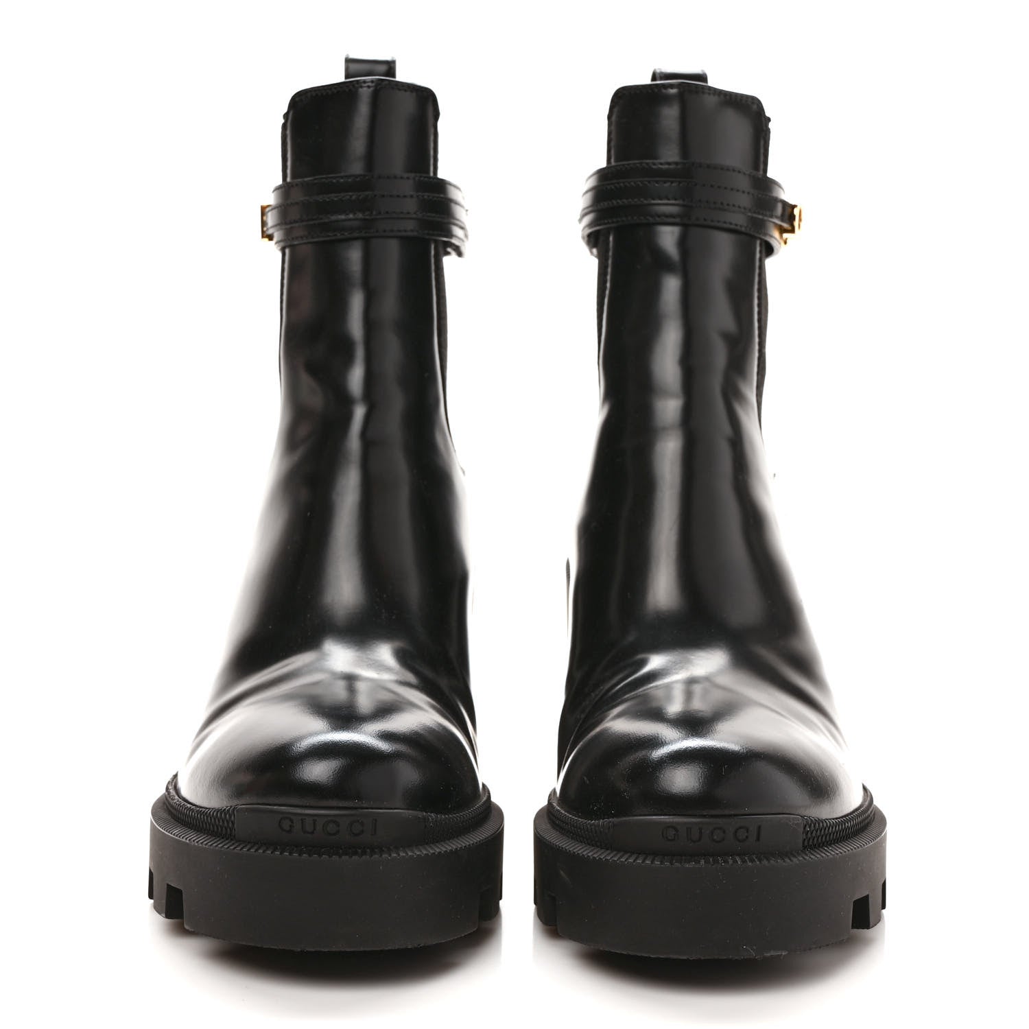 Gucci Magnum Calfskin Logo Ankle Boots 40 Black 2 of 8