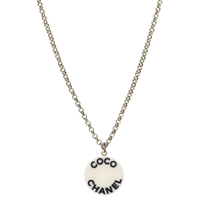 Chanel Resin Coco CC Necklace Gold 1 of 5