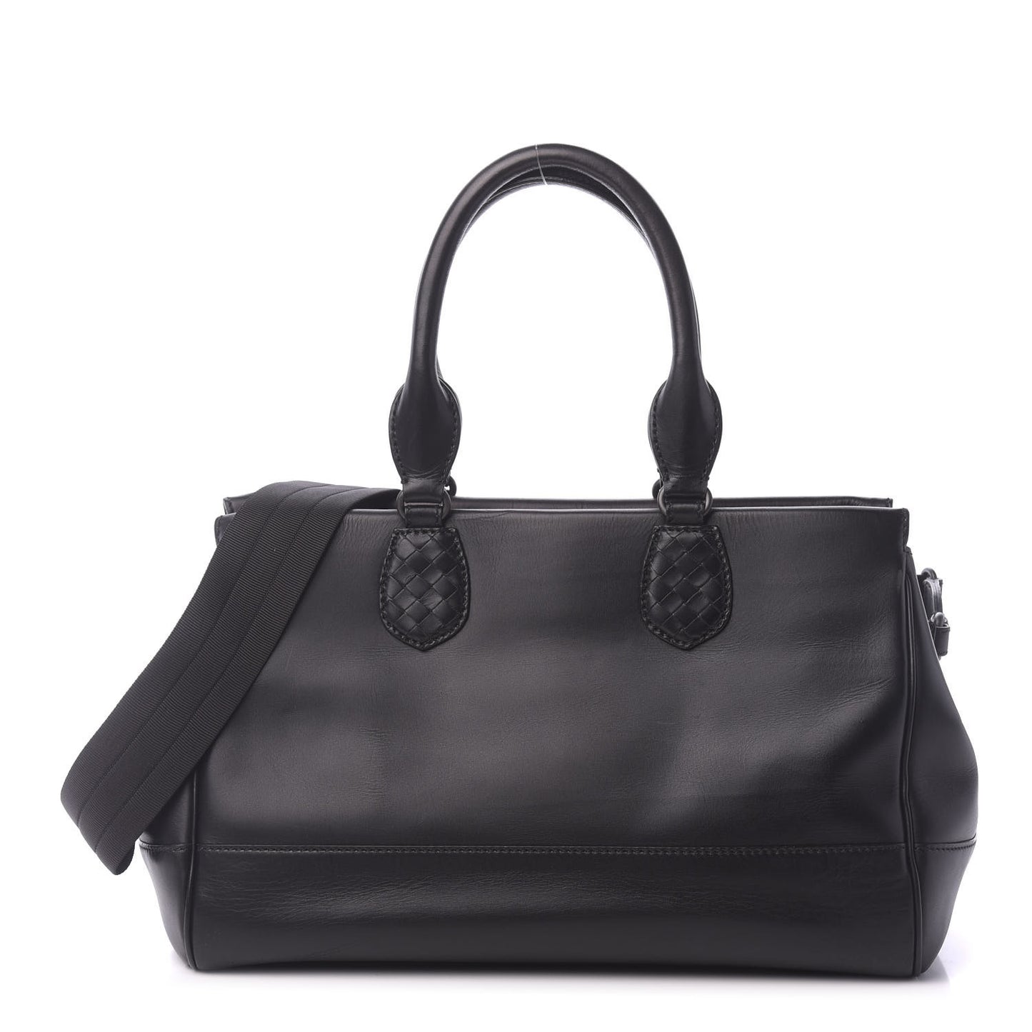 Calfskin Ducale Top Handle Bag Black