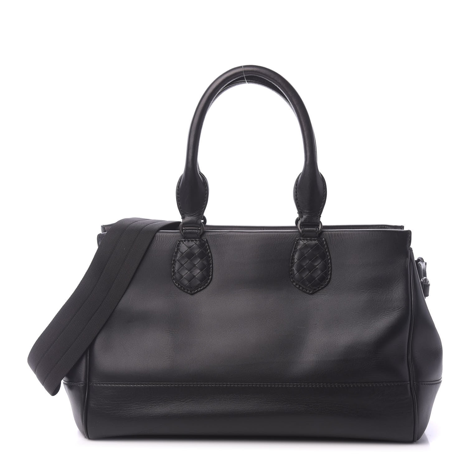 Bottega Veneta Calfskin Ducale Top Handle Bag Black 1 of 9