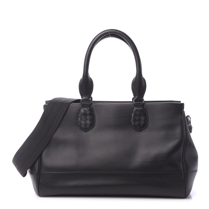 Bottega Veneta Calfskin Ducale Top Handle Bag Black 1 of 9